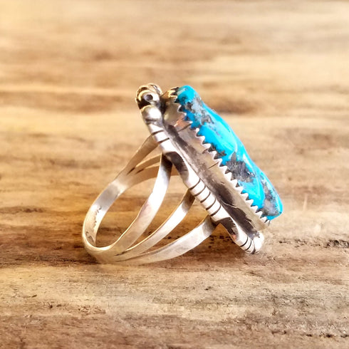 Navajo Turquoise Ring - Size 8.75